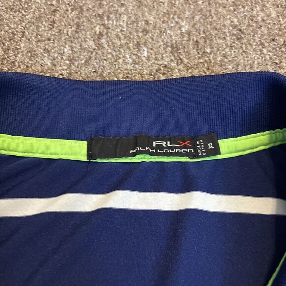 RLX Ralph Lauren Polo XL Shirt Mens Striped Performance Seminole Golf Course - Picture 5 of 7